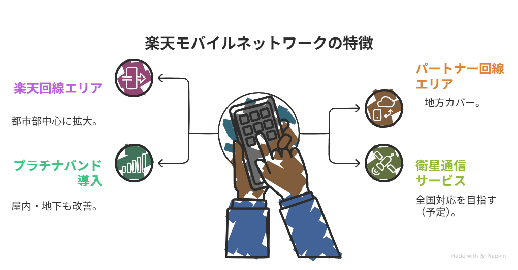 楽天モバイルのネットワークの特徴まとめ