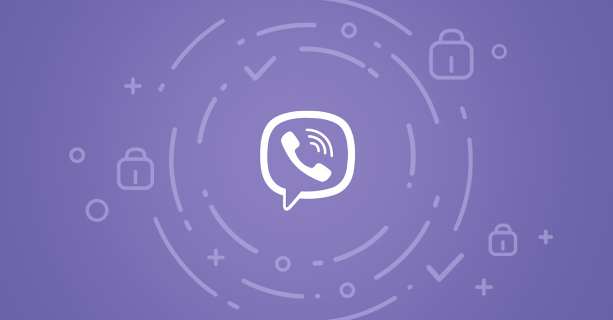 Viberの通話アイコンを中央に配置し、周囲に鍵マークが描かれたセキュリティを示すイメージ画像